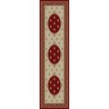 Concord Global 2 ft. 3 in. x 7 ft. 7 in. Jewel Fleur De Lys Medallion - Red 63102